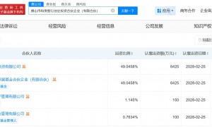 五粮液等在佛山成立和美智行创投合伙企业 出资额1.31亿